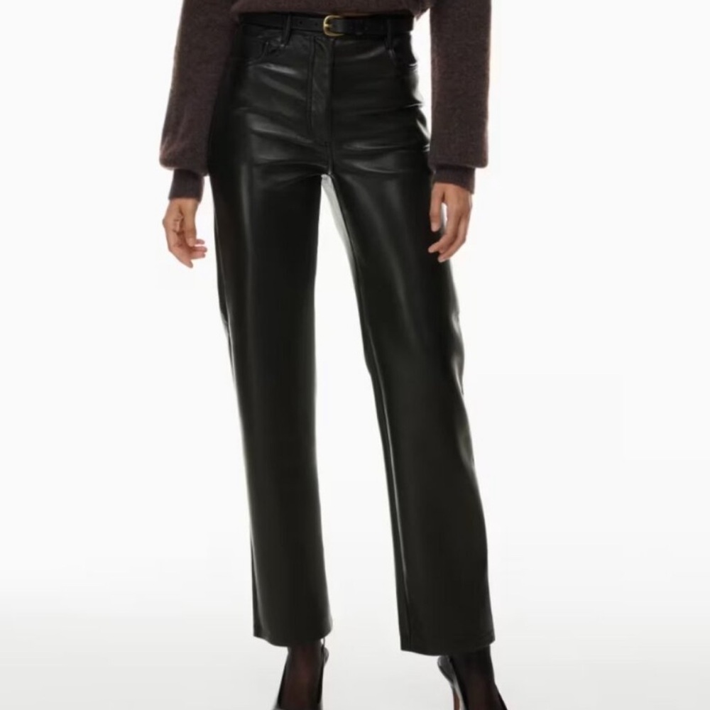 NWOT Wilfred Melina Leather Pant (NAVY) - Picture 7 of 8